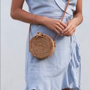 NWOT Rattan shoulder bag